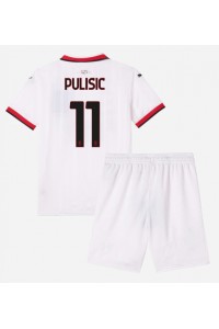 AC Milan Christian Pulisic #11 Babytruitje Uit tenue Kind 2024-25 Korte Mouw (+ Korte broeken)